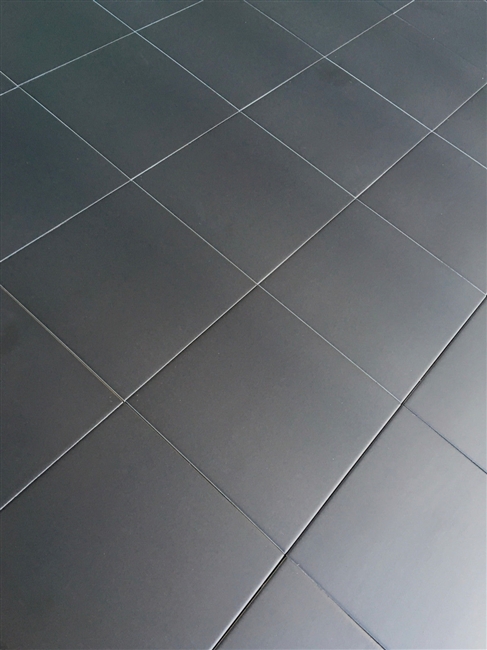 8.7 x 8.7 Cafe de Paris Satin Matte Black Porcelain Tile Floor Wall ...